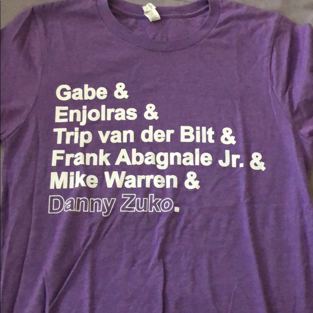 Aaron Tveit list of roles t-shirt small